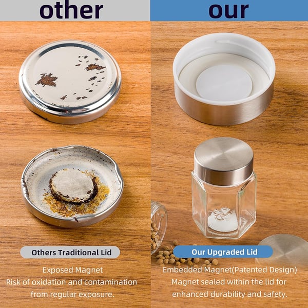 🔥Last Day 50% OFF🔥5PCS/SET Magnetic Spice Jars-🎁Buy 2 Sets Get 1 Set Free