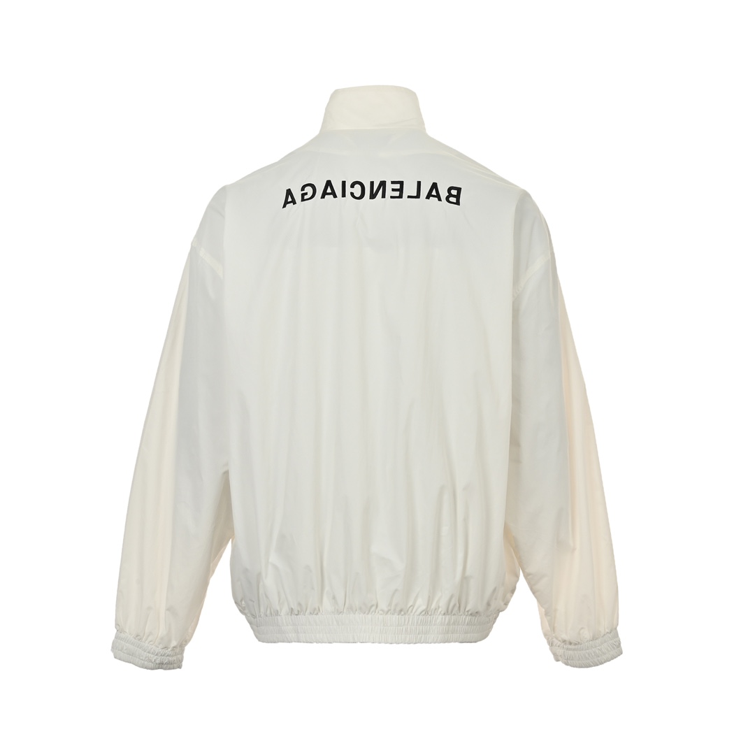 Balenciaga 24Fw mirrored lettering embroidered windbreaker jacket