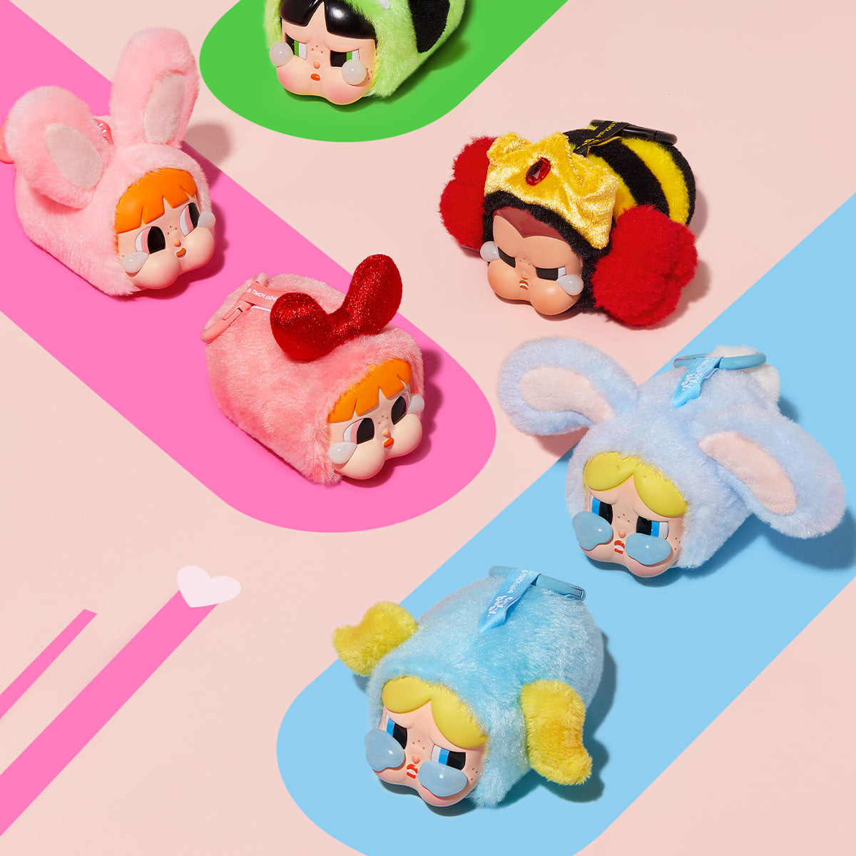 POP MART CRYBABY × Powerpuff Girls Series-Vinyl Face Plush [1 Blind Box]