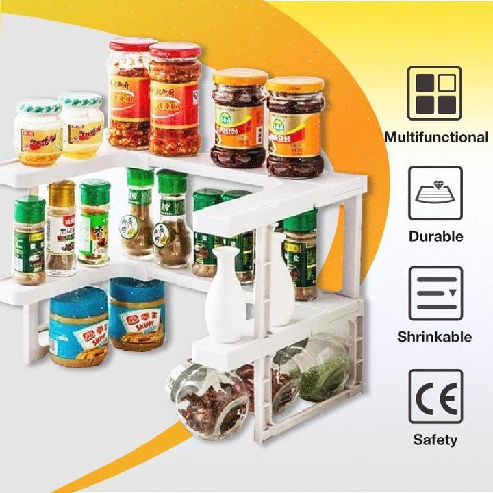 ( Double layer ) Spice Rack and Stackable Shelf（Limited Time Promotion-48% OFF）