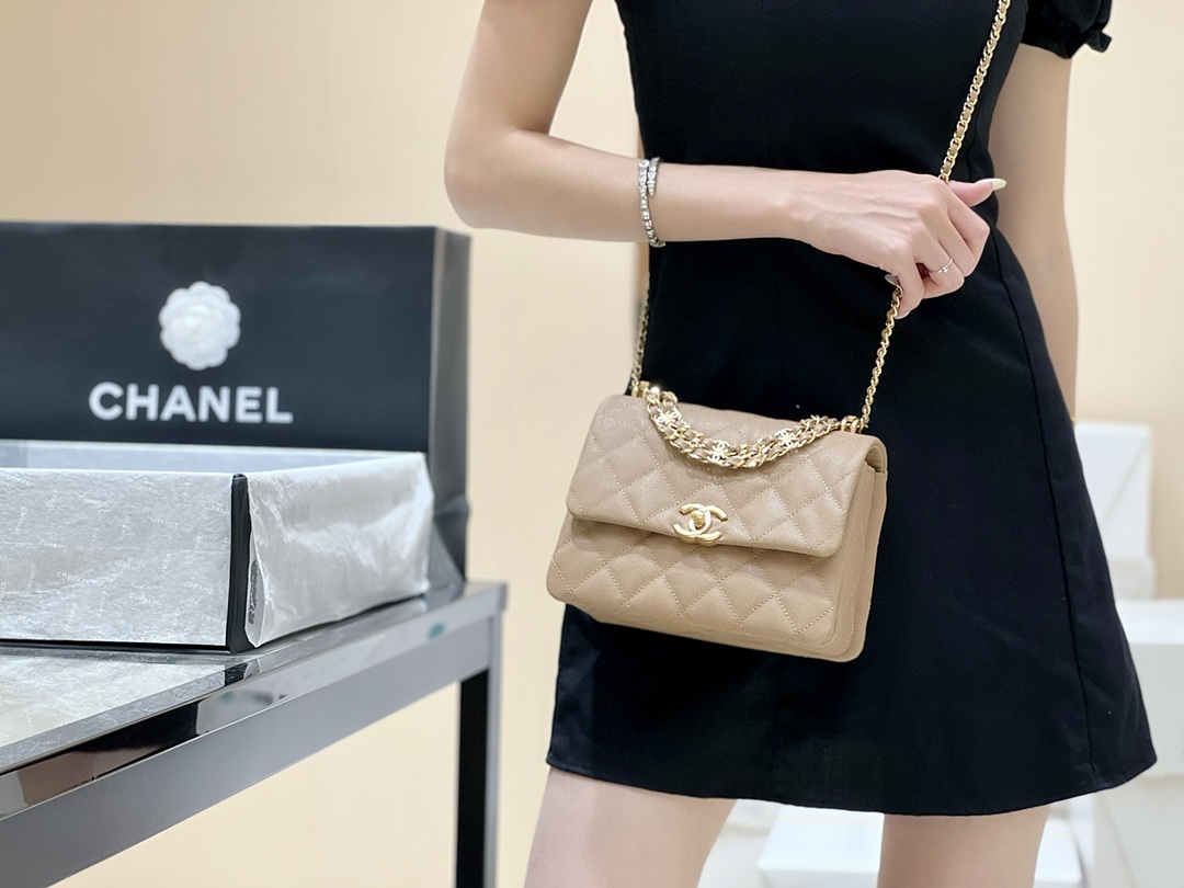Chanel 22k Autumn and Winter Haute Couture Collection Chain Bag AS3580