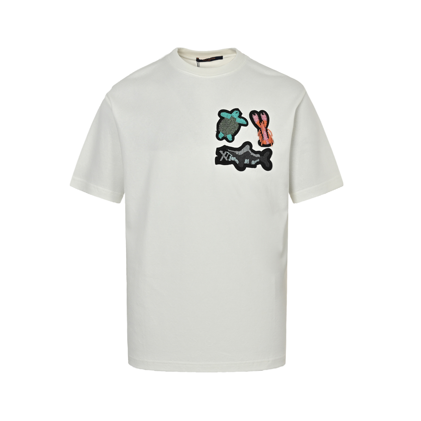 Louis Vuitton 25ss Sea King Animal Beaded Short Sleeve