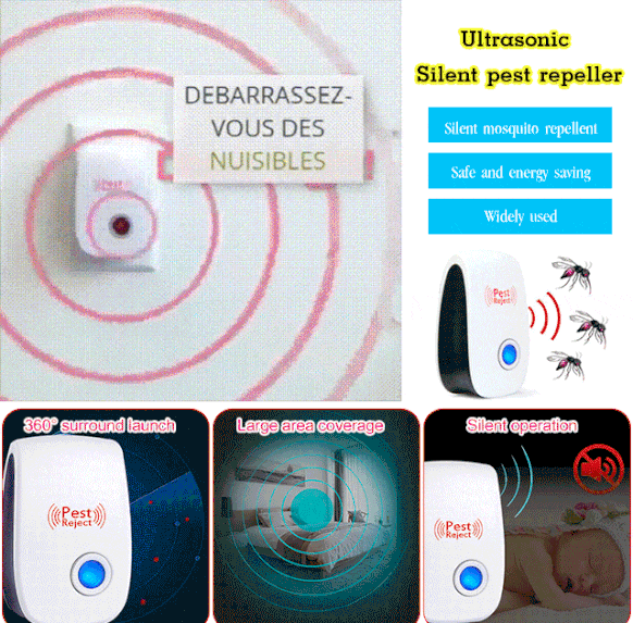 🔥Last Day Promotion-[SAVE 50% OFF]-🦟2023 Upgrated Ultrasonic Pest Repellent for Bugs Roaches Insects Mice Spiders Mosquitoes