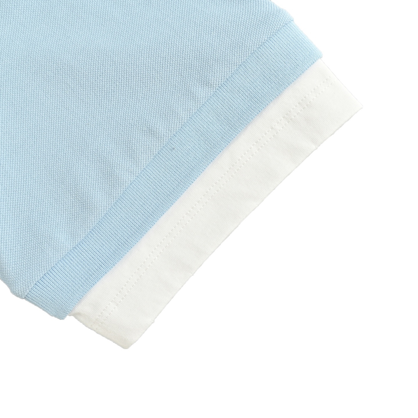 Prada 25ss jersey patch fake two-piece Polo short sleeve