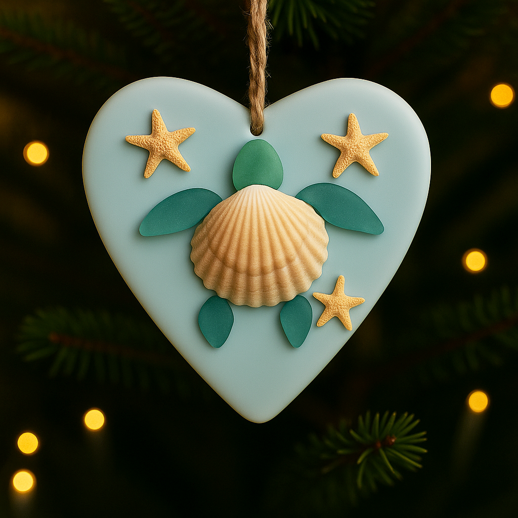 Friendship Sea Glass Christmas Ornament
