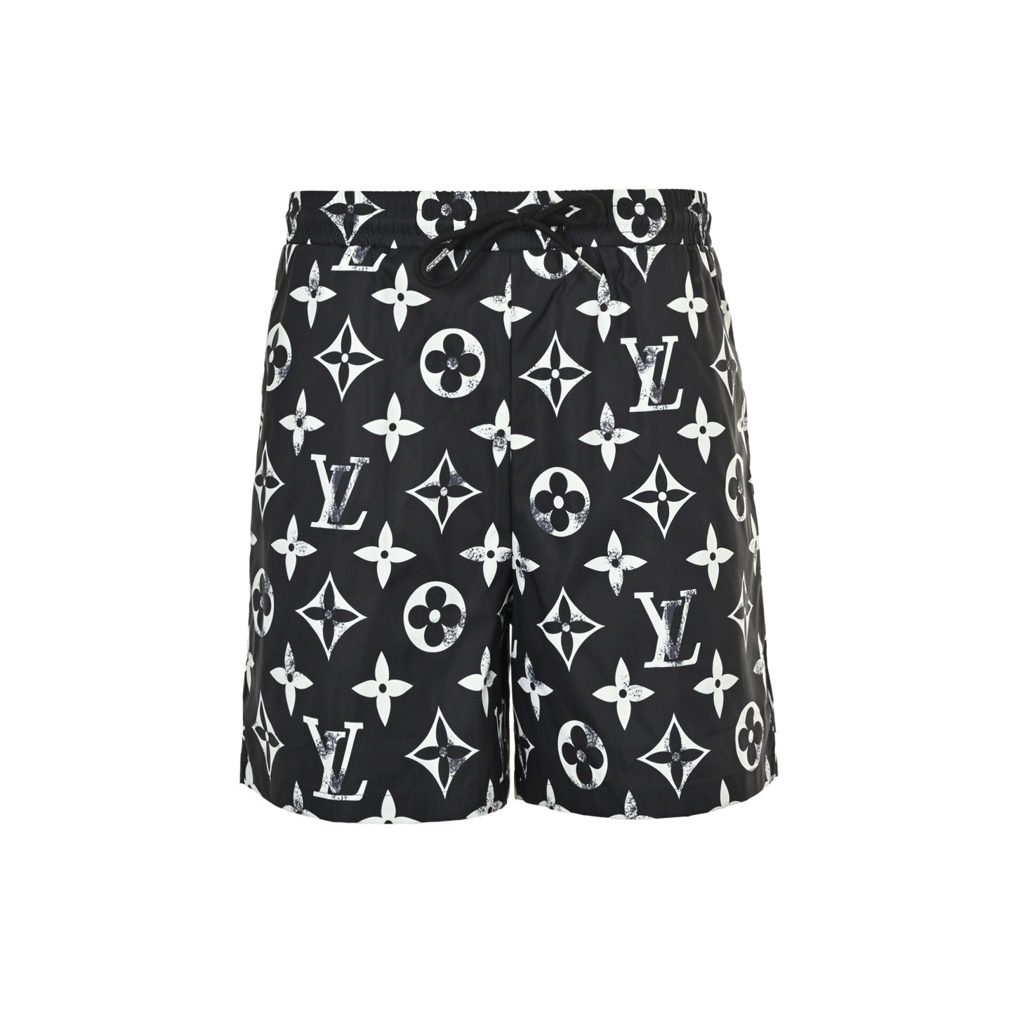Louis Vuitton 25ss distressed monogram full Indonesian dragon shorts