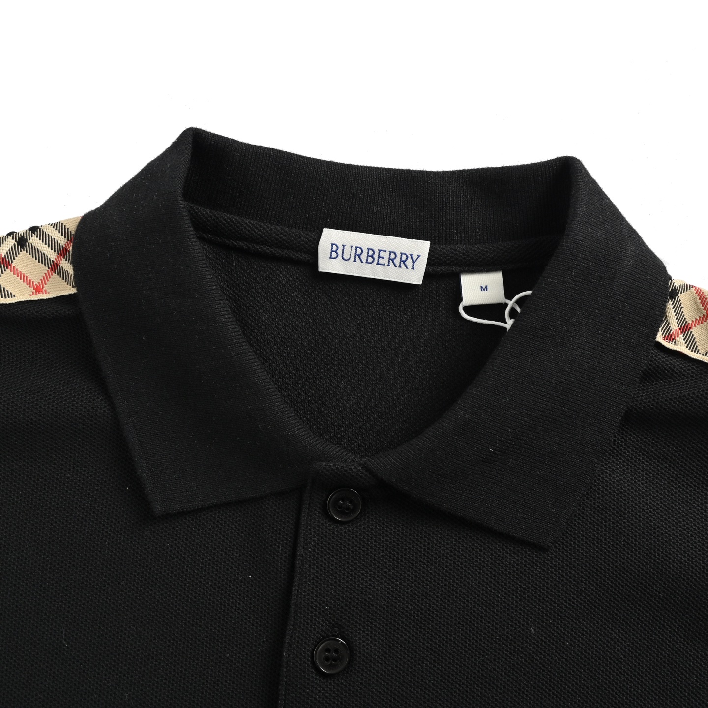 Burberry 25ss Warhorse Embroidery Plaid Shoulder Polo Short Sleeve