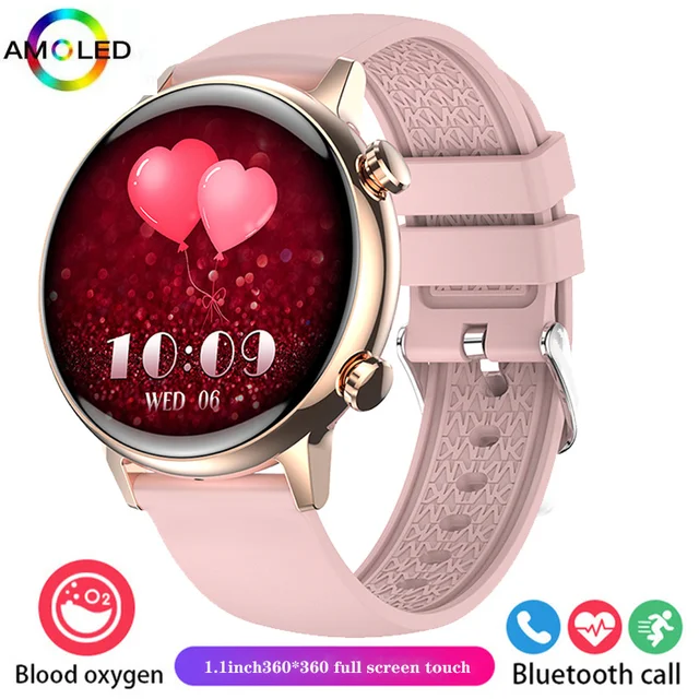YPAY 1.016-inch AMOLED screen Women's Smartwatch HD Bluetooth Call Women's Cycle Monitoring IP68 waterproof Women's Smartwatch