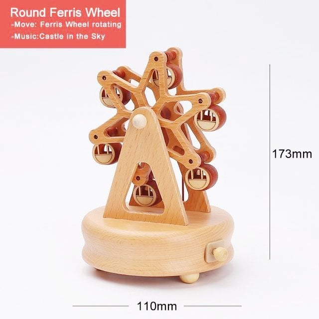 (🔥Last Day Promotion-SAVE 50% OFF)Handmade Wooden Rotating Music Boxes-BUY 2 GET 10% OFF & FREE SHIPPING