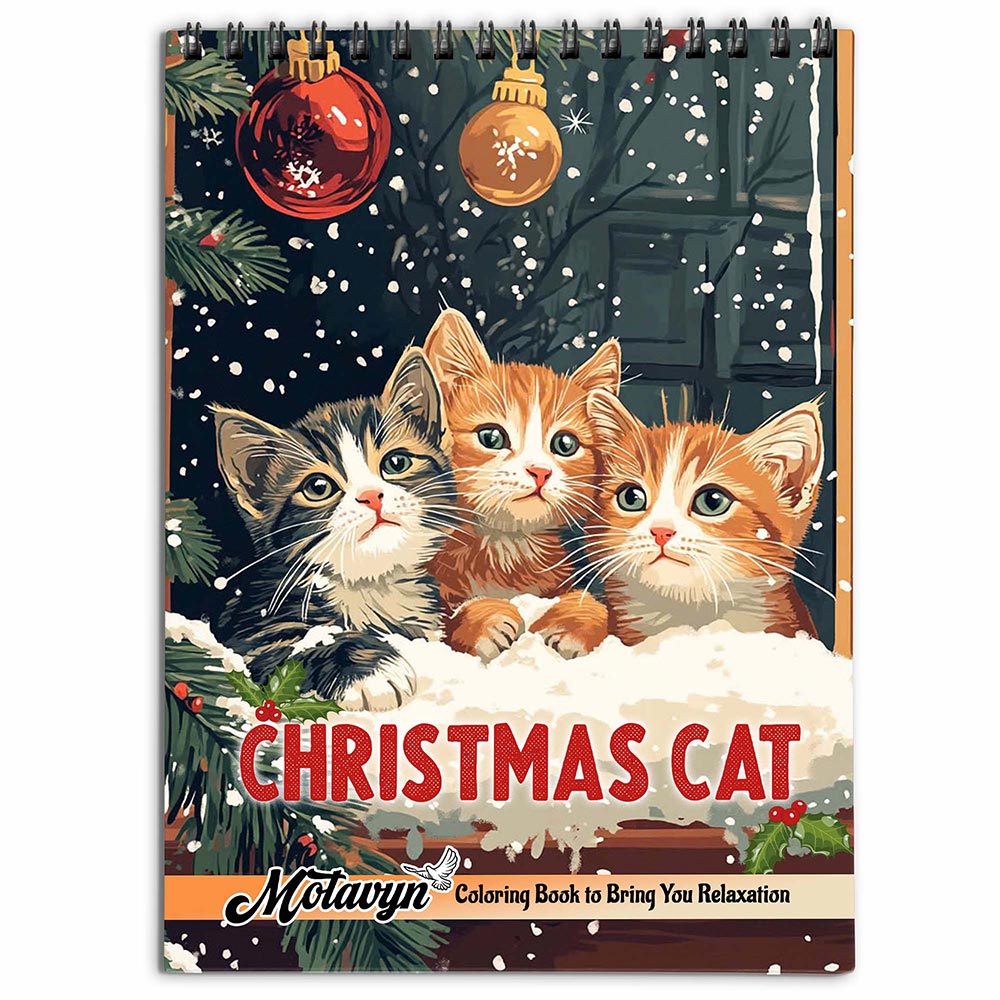 🎄CHRISTMAS ON SALE🔥Christmas Spiral Coloring Book