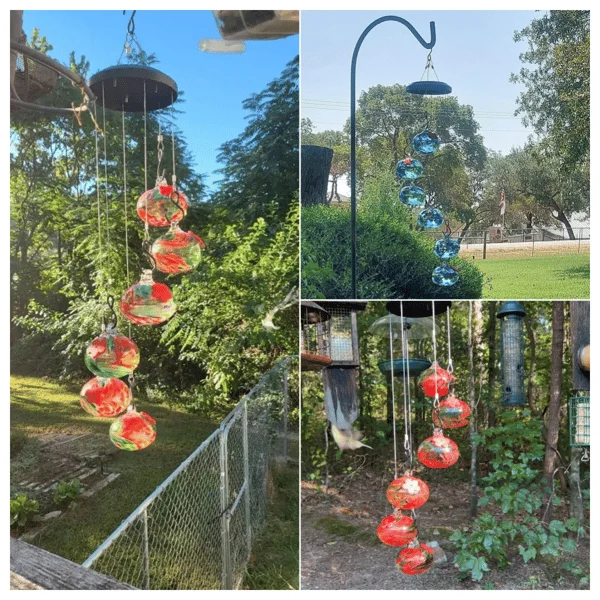 2024 New Charming Wind Chimes Hummingbird feeders Garden Decor