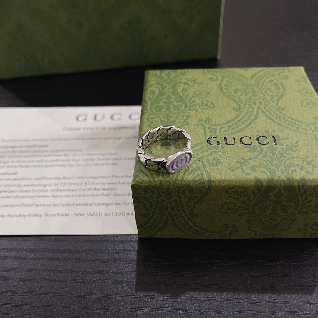 Gucci Purple Braided Ring