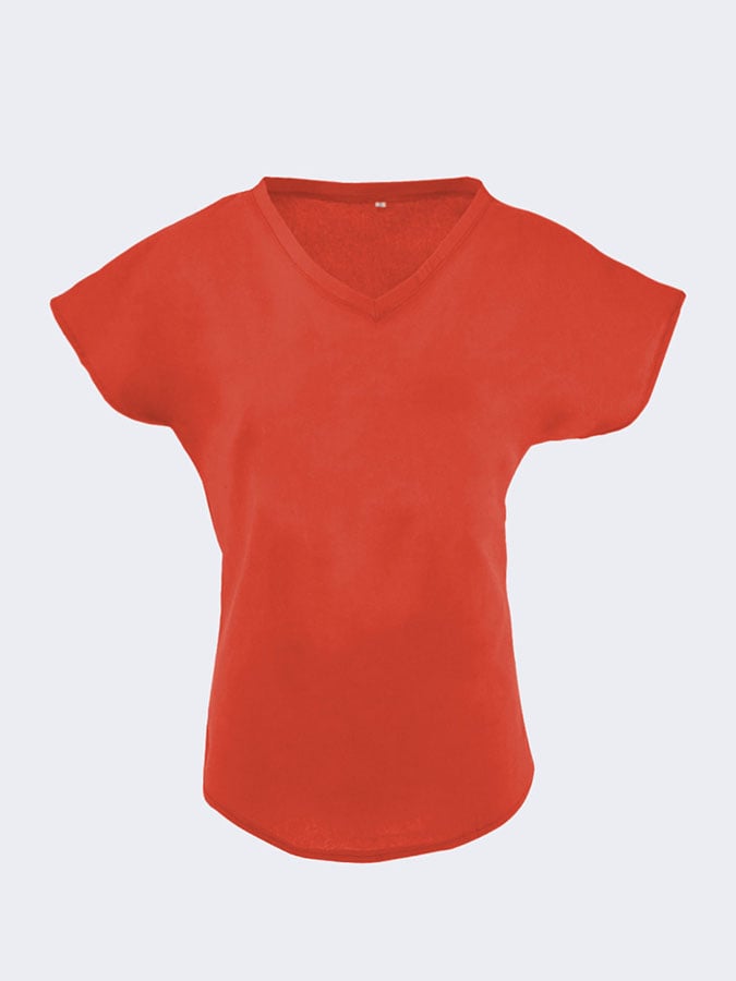 Solid Color Cotton And Linen T-Shirt