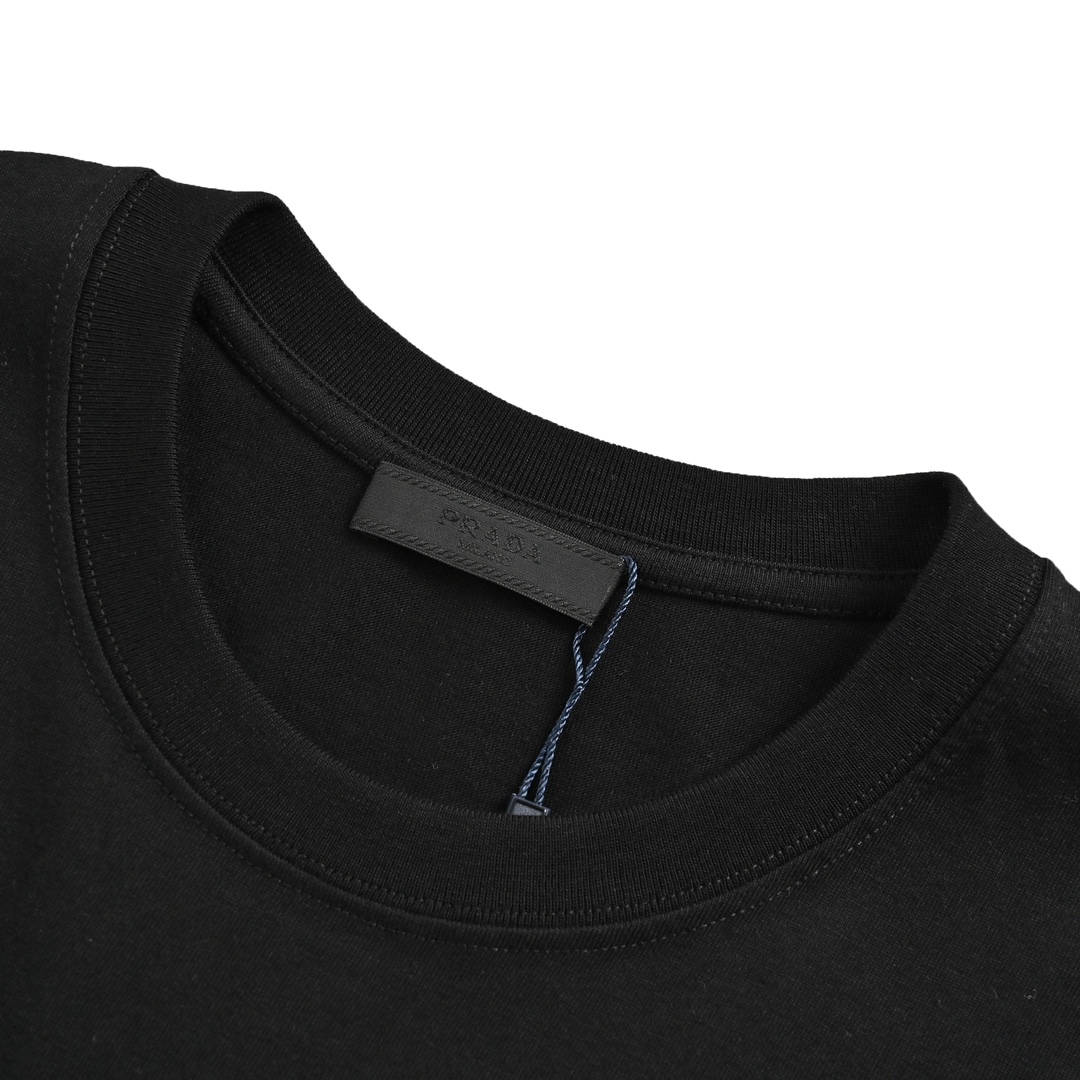 Prada 24ss gradient crown logo print short sleeves
