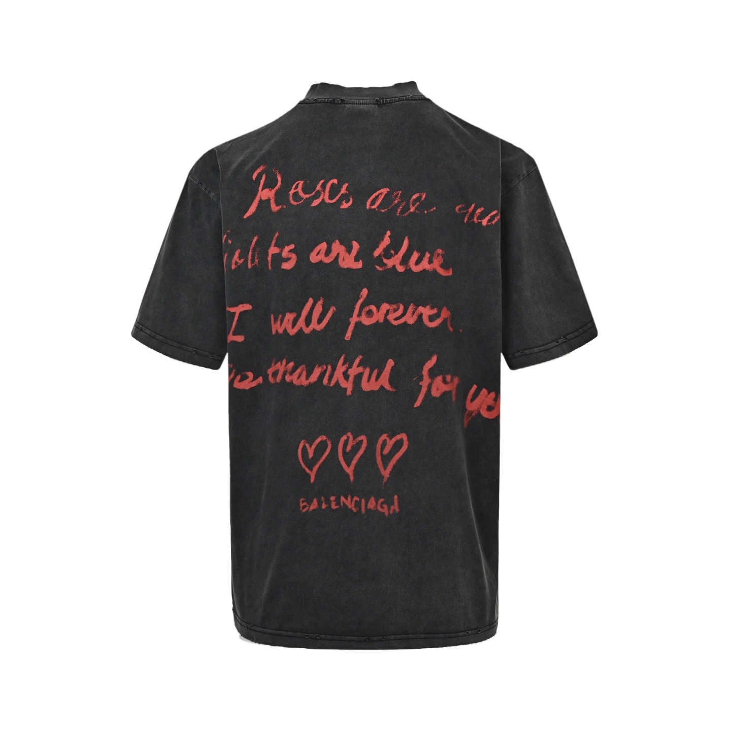 Balenciaga Valentine's Day limited love graffiti short sleeves