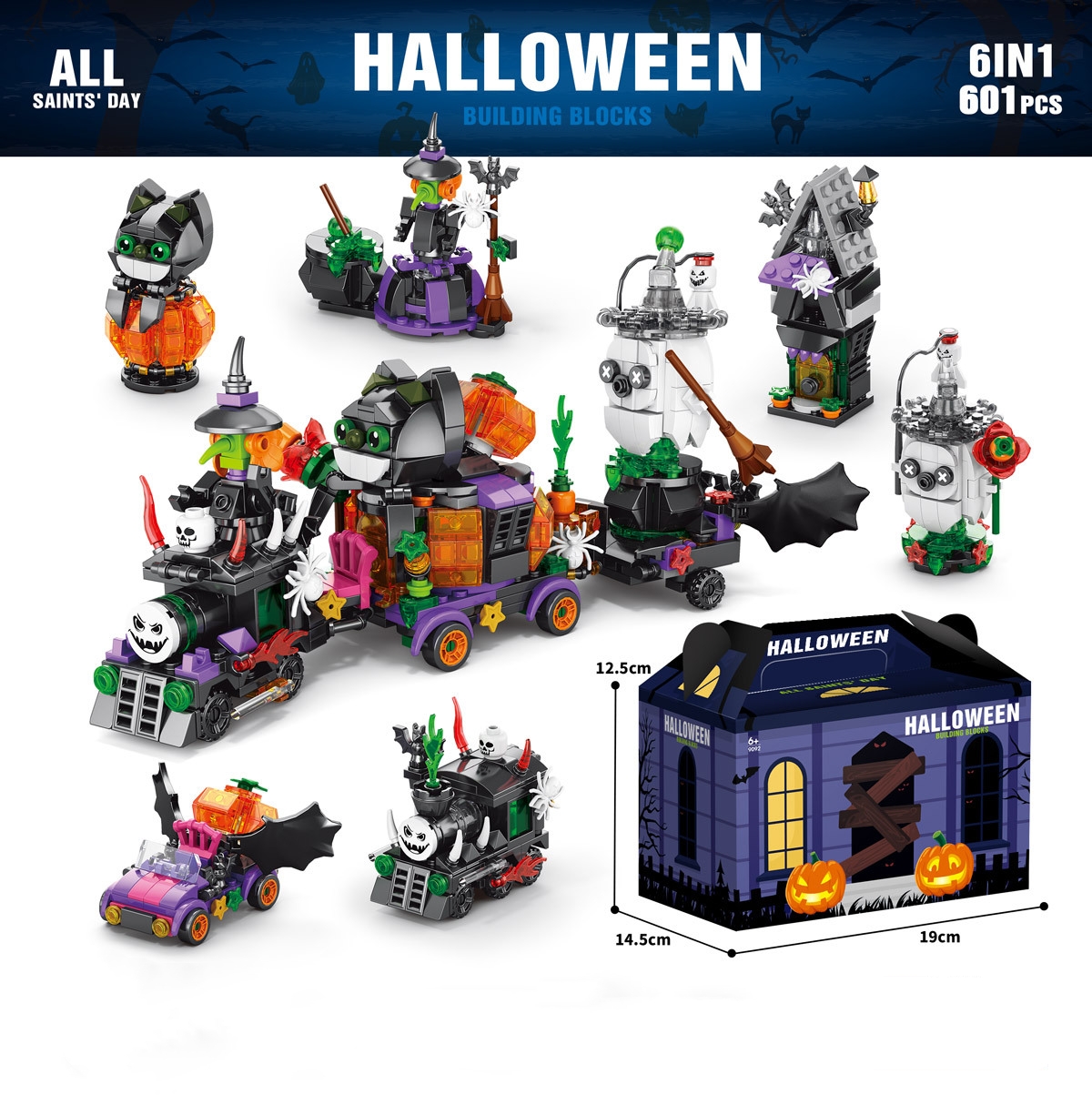 Halloween Haunted House Building Blocks Set