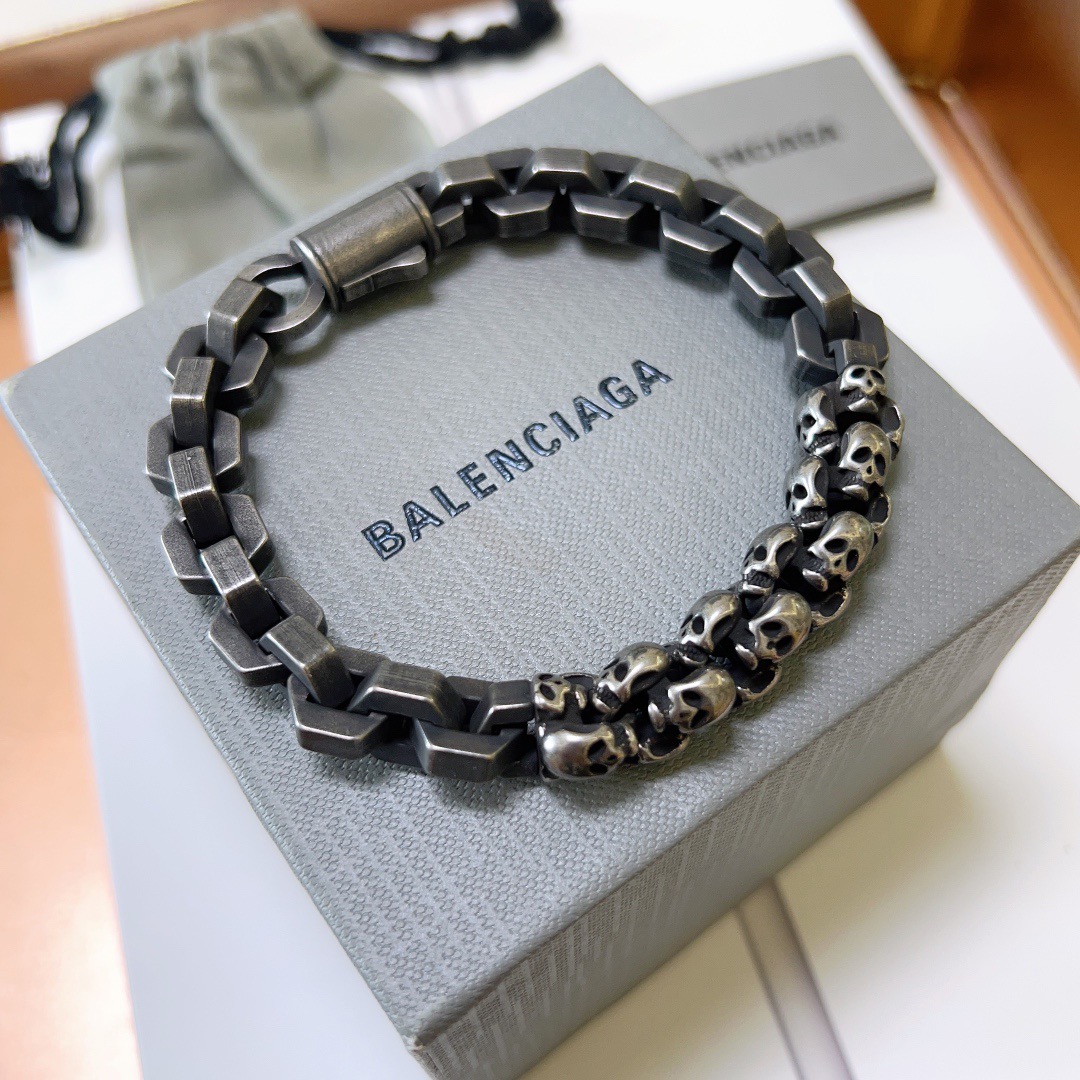 Balenciaga Skull Vintage Chain Bracelet