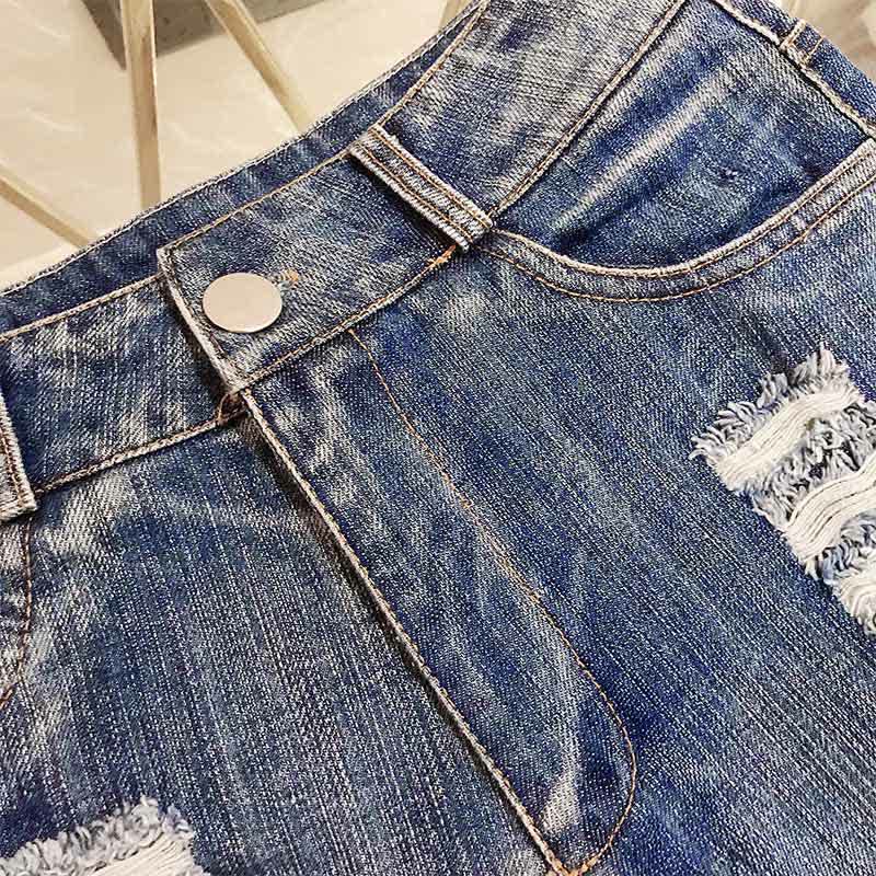 Sexy Ripped Hollow Out Denim Shorts Lingerie