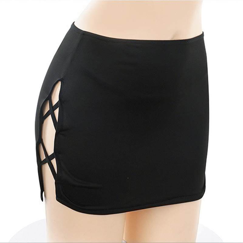 Sexy Uniform Lingerie Top Skirt Set