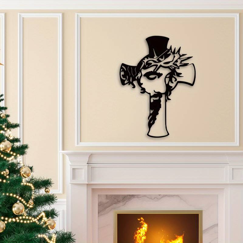 ON SALE🔥Jesus Cross Metal Sign Christ Wall Art Decor [Height of 18 inches]
