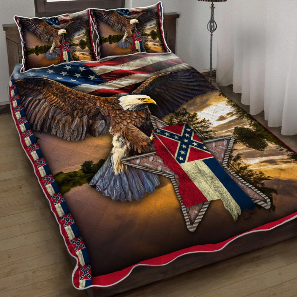 Mississippi Eagle Quilt Bed Set