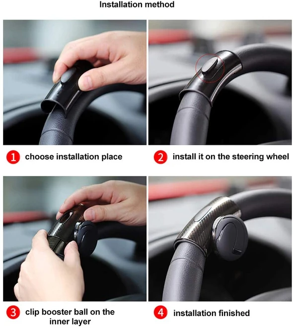 🎉Winter Sale 30% OFF - Universal 360° Steering Wheel Booster Knob