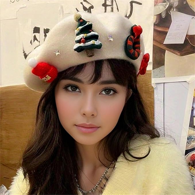 🎅🎅Cute Christmas Element Beret