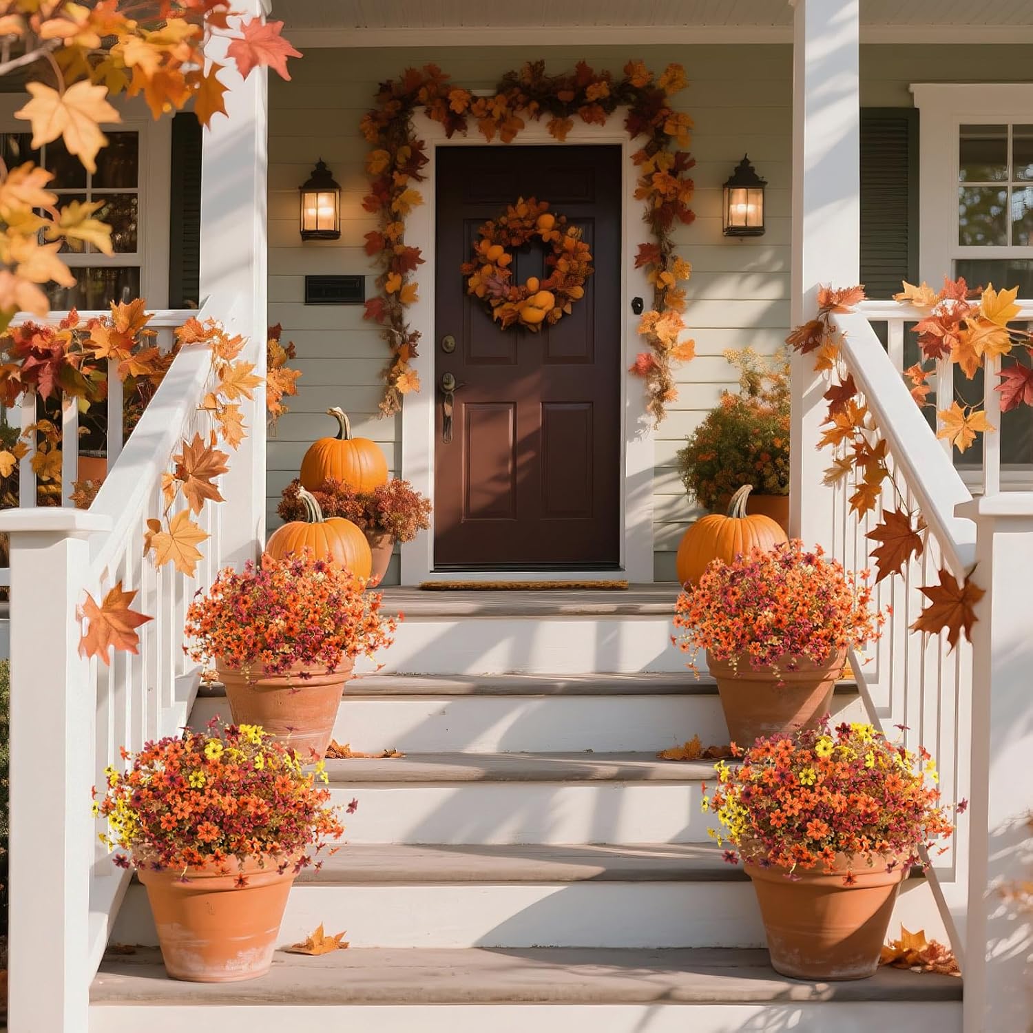 ⚡Flash Sale⚡ Artificial Mums Flowers Outdoor，UV Resistant