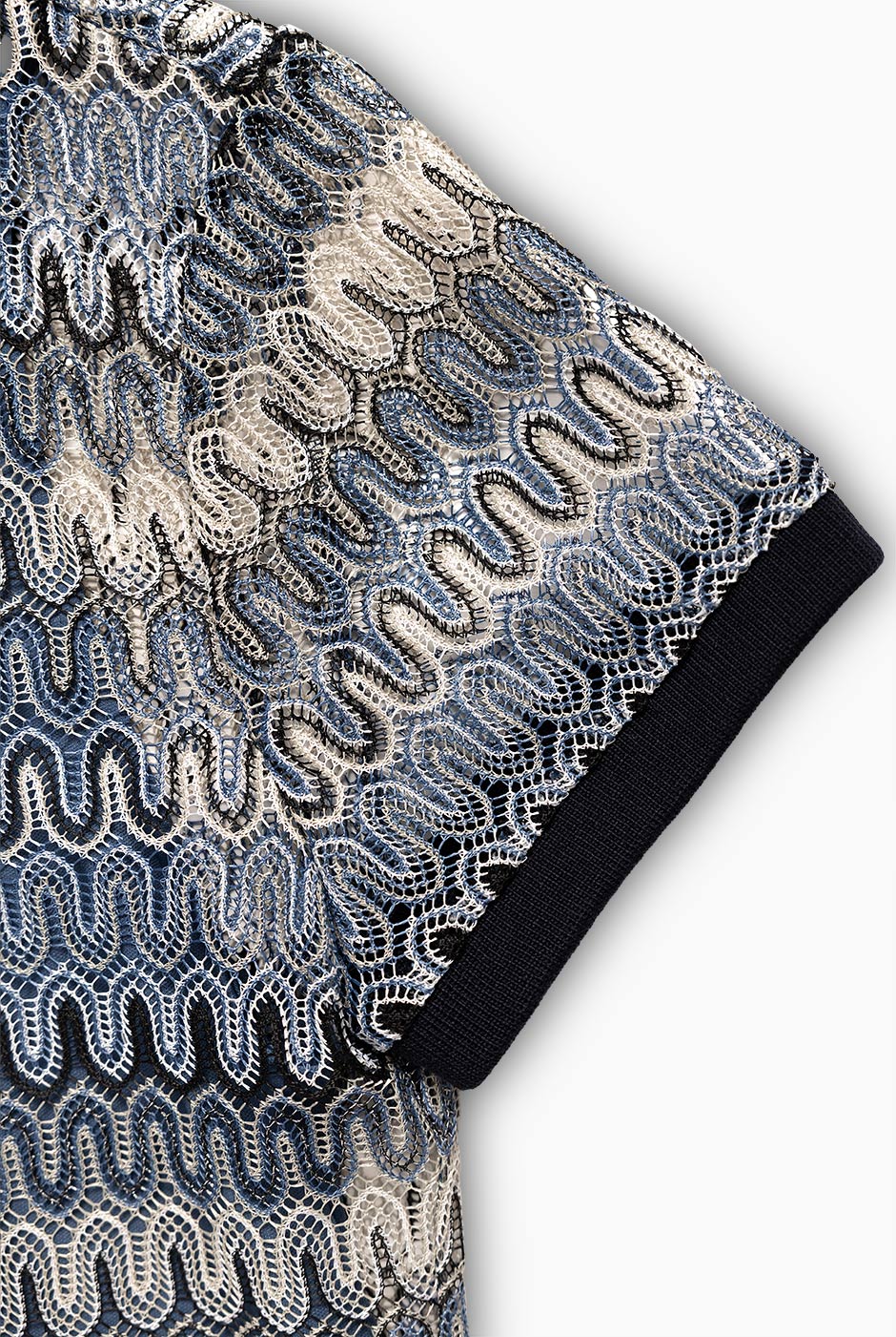 Blusa recta tejida azul