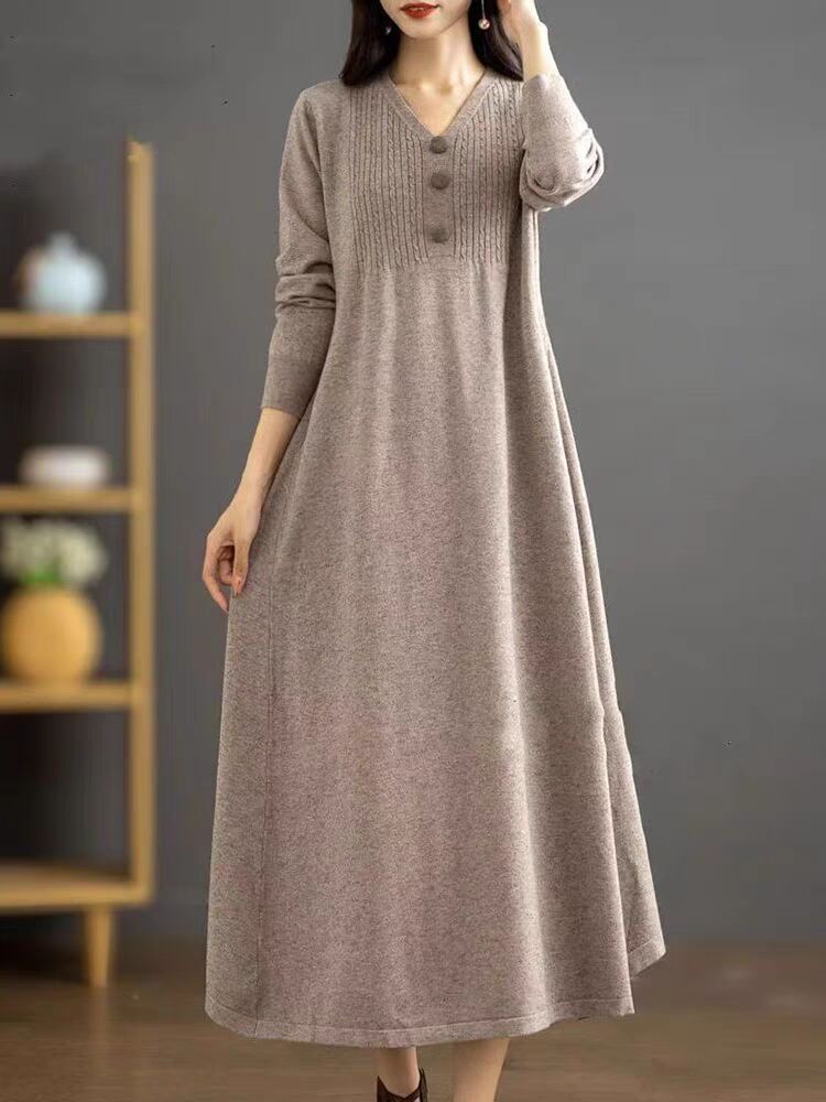 Autumn and Winter New Knitted Wool Dress for Women