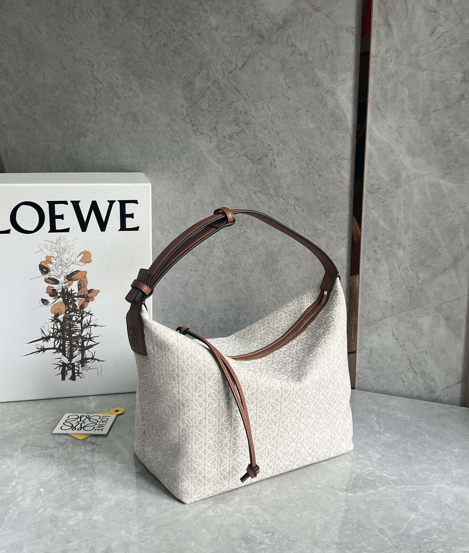 Loewe Cubi Embroidered Underarm Bag 0558