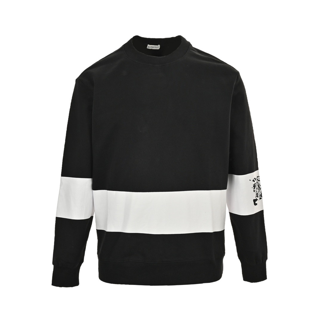 Burberry 24Fw horizontal arm warhorse print crew neck sweatshirt
