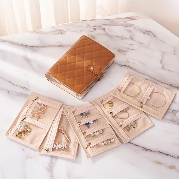 🔥Buy 2 Free Shipping🎁Travel Jewelry Storage Book with 5pcs Ring Binder