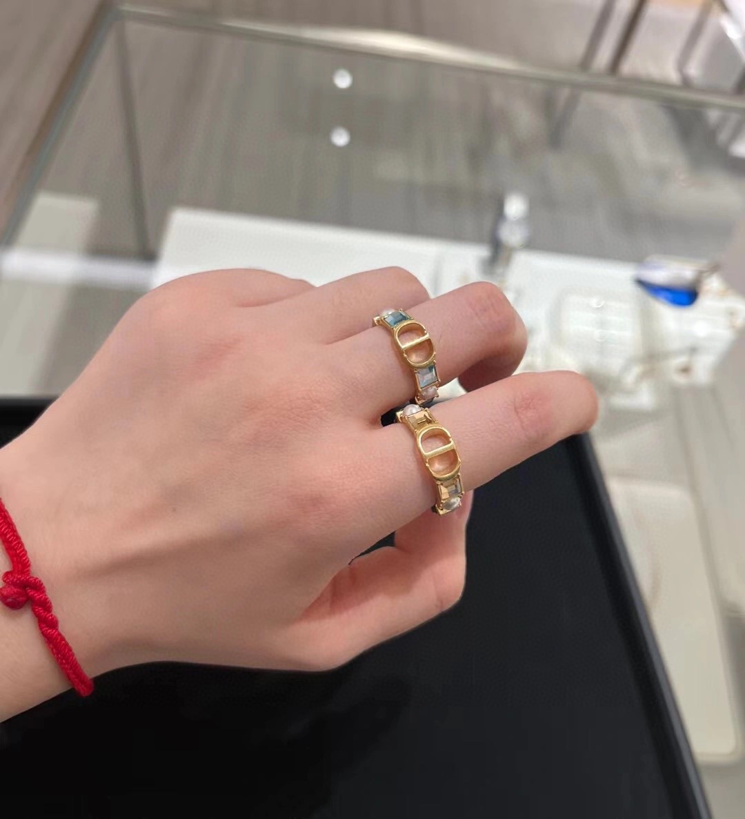 Dior Alphabet Square Diamond Ring