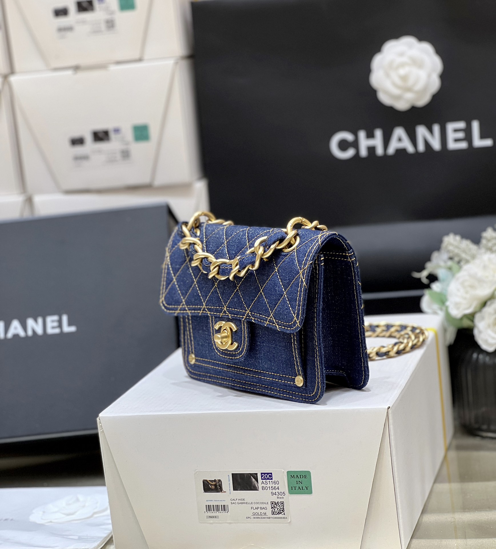 Chanel 23S Spring/Summer Collection Limited Edition Denim Messenger Bag AS4051