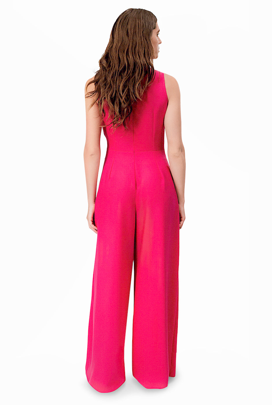Jumpsuit fucsia sin mangas