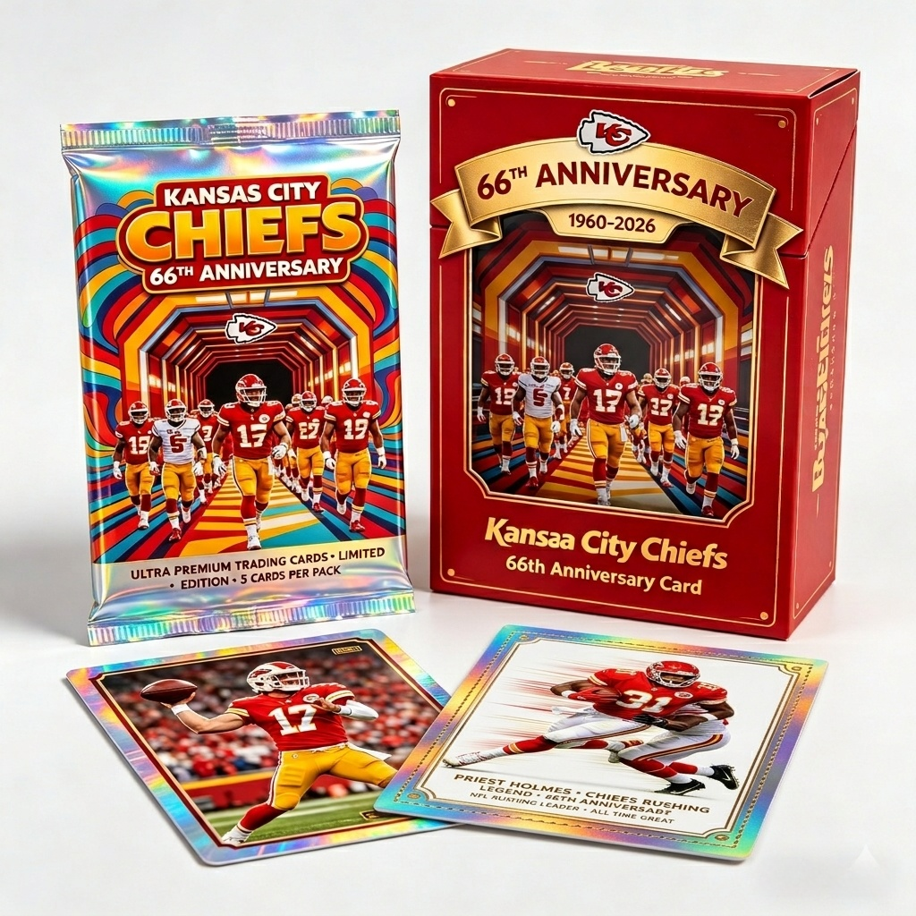 Kansas City Chiefs 66th Anniversary Collector Trading Card Set