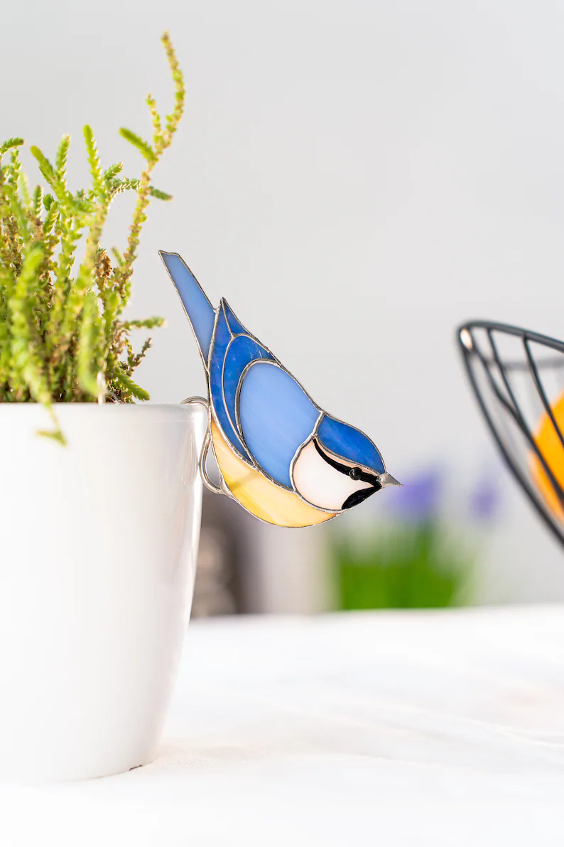 Stained Glass  Planter Decor