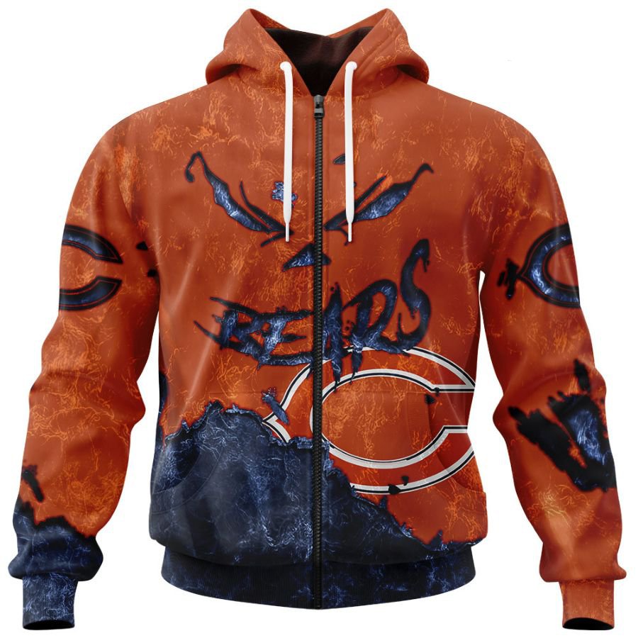CHICAGO BEARS 3D HOODIE HALLOWEEN001