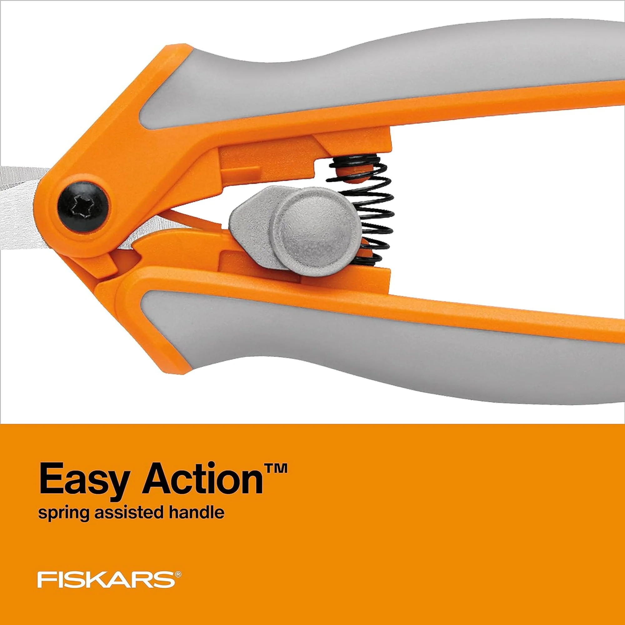 Fiskar Razor Edge Micro Tip Stainless Steel Fabric Scissor, Orange, 6 Inches