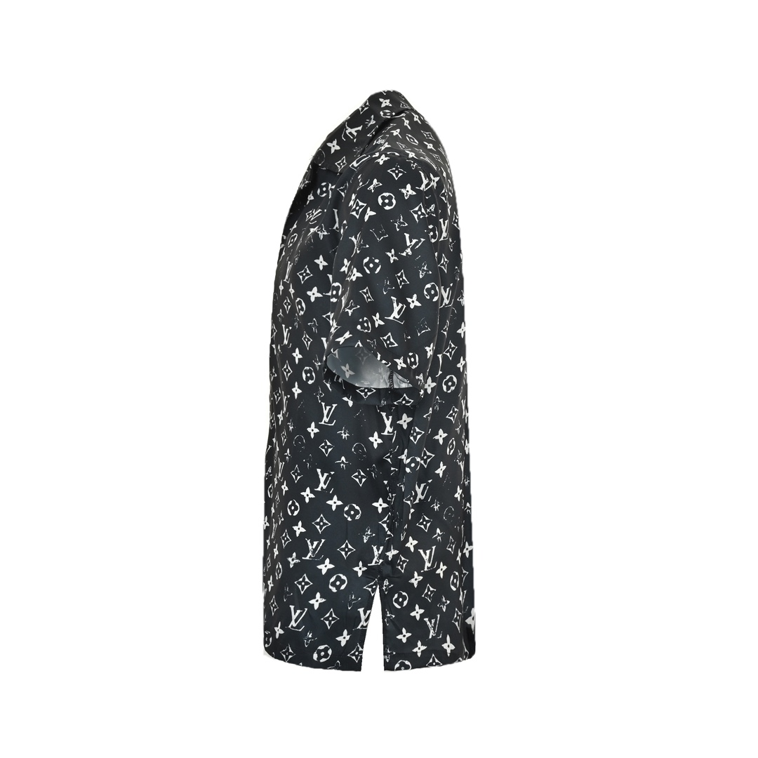 Louis Vuitton 24ss full print monogram silk suit short sleeve shirt