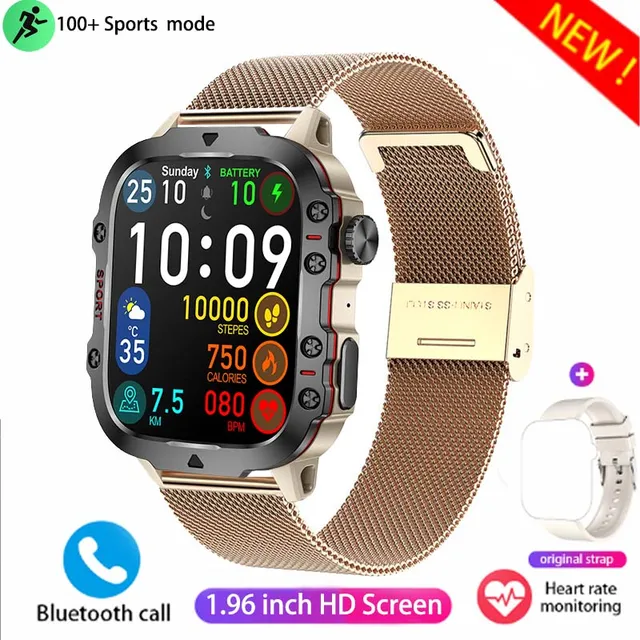 The new 1.96-inch HD Bluetooth calling smartwatch 420mah large capacity battery 100+ sports mode is suitable for Huawei Xiaomi
