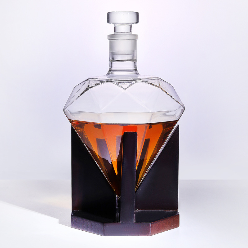 Diamond-shaped whiskey bottle