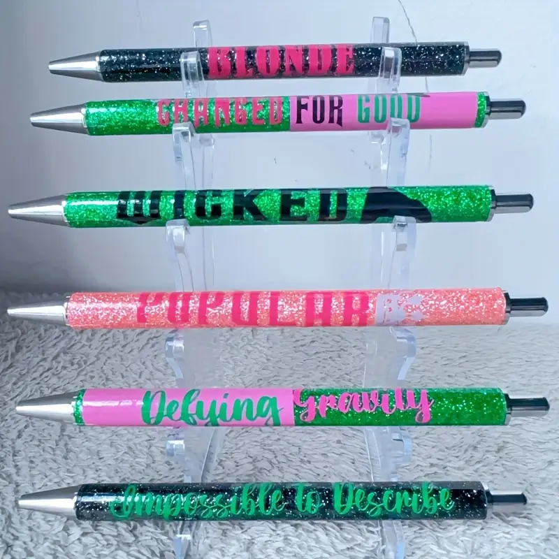 6pcs Wizard of Oz Magic Style Theme Glitter Pens