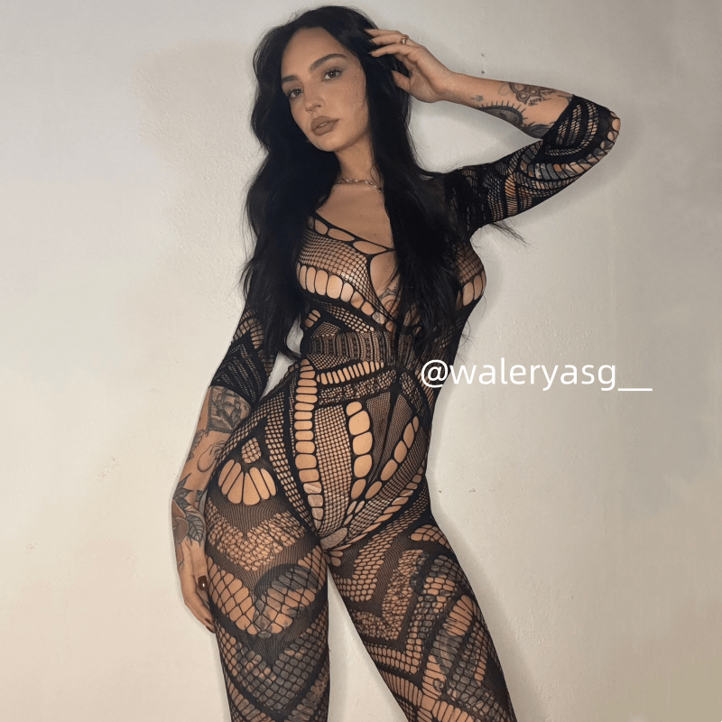 Sexy Hollow Out See-through Backless Jumpsuit Lingerie