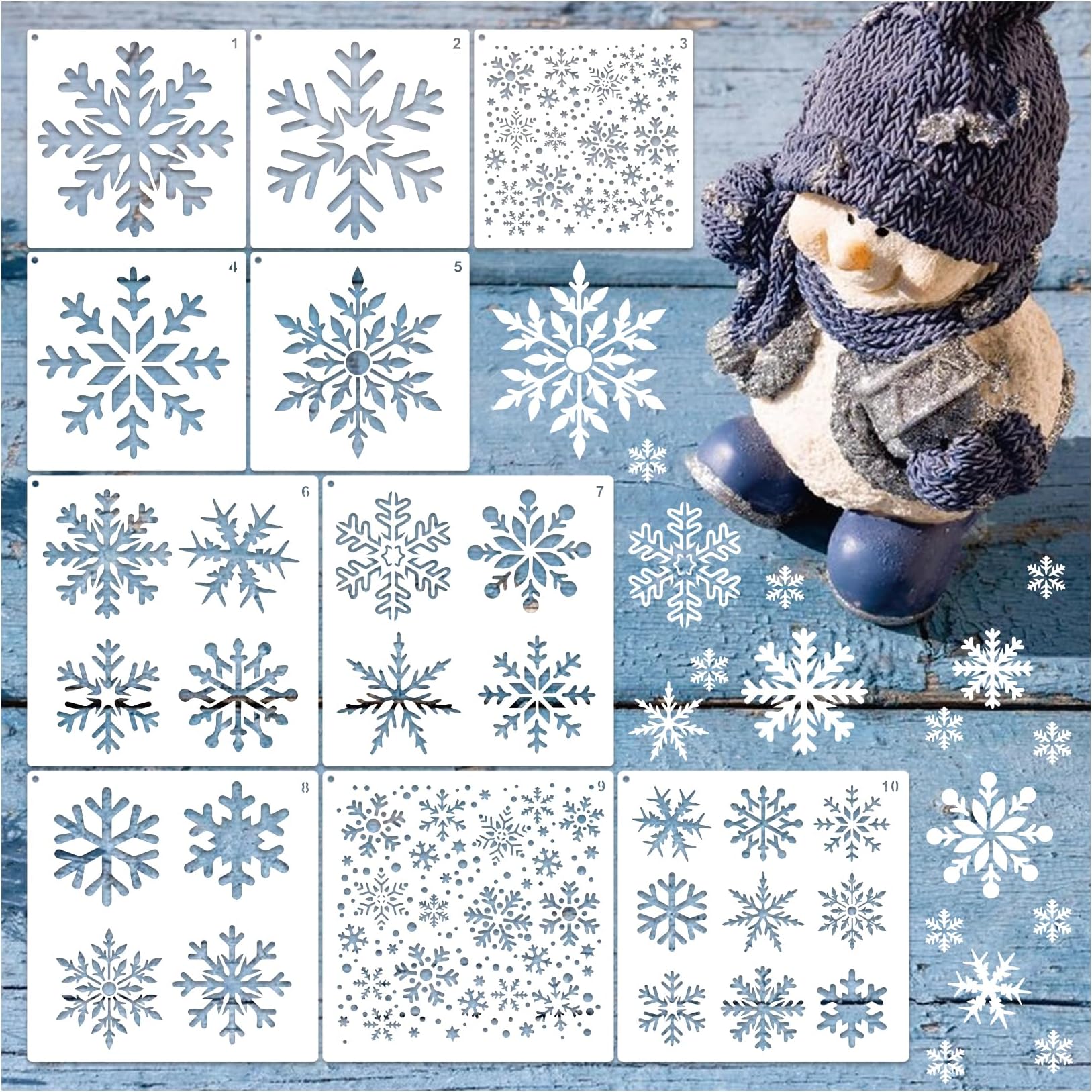 🎄CHRISTMAS ON SALE🔥Christmas Stencils for Window Reusable