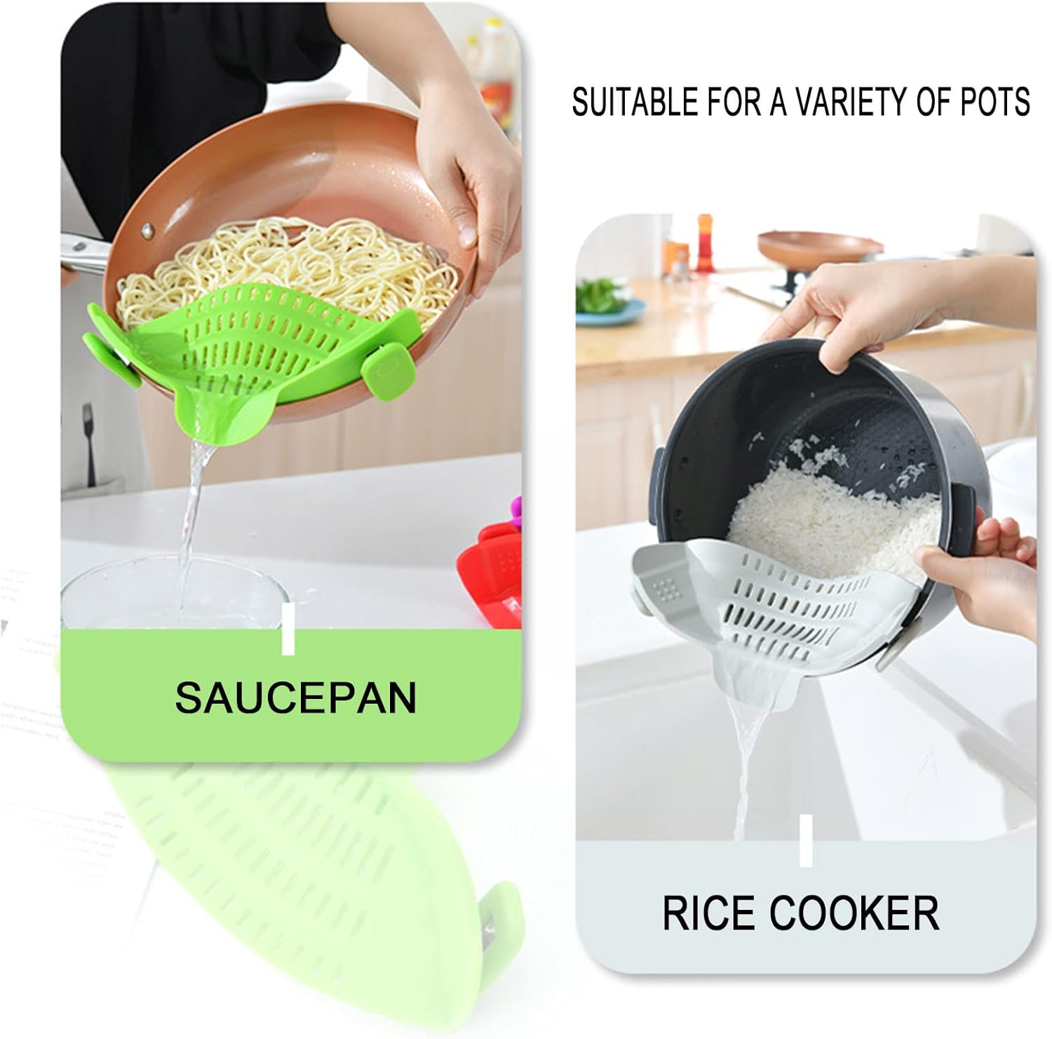 Adjustable silicone clip filter