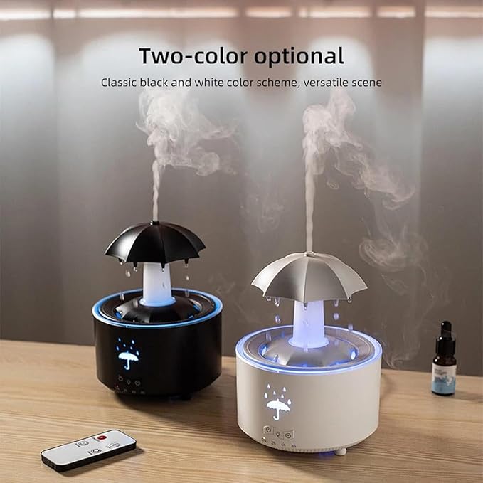 ☔☔Colorful Raindrop Rotating Aroma Diffuser and Humidifier (Raindrop Simulation)