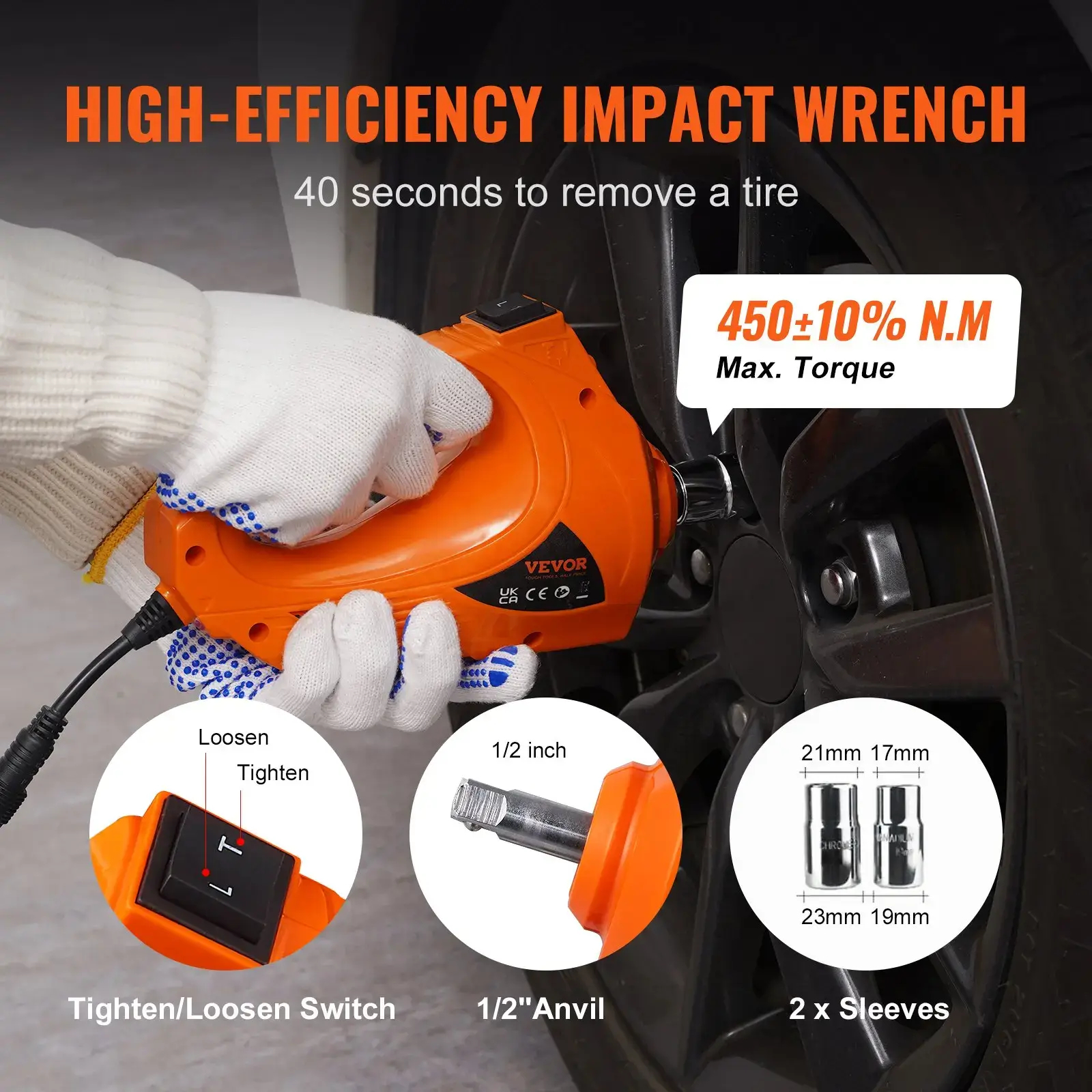 Electric Car Jack Set, Max 5 Ton/11023 LBS Hydraulic Jack/Scissor Jack  with Electric Impact Wrench, Built-in Inflatable Pump and LED Light, Portable Car Lift for SUV MPV Sedan Truck Change Tires Garage Repair