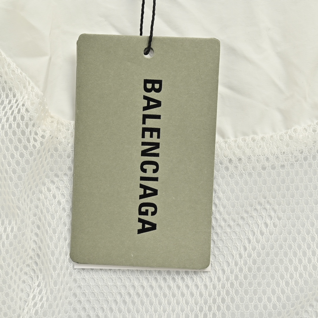 Balenciaga 24Fw waterproof windbreaker jacket with monogram appliqués